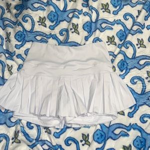 White knock off gold hinge skirt